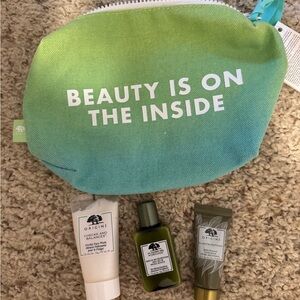 New Origins Trio Set Serum Face Wash Skincare Travel set